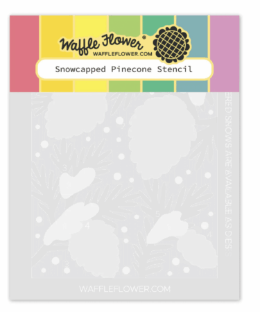 WAFFLE FLOWER - Snowcapped Pinecone Stencil
