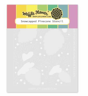 WAFFLE FLOWER - Snowcapped Pinecone Stencil