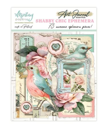 MINTAY - Art Journal Ephemera Pack - Shabby Chic, 73 pcs