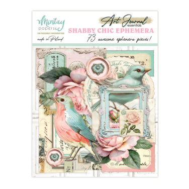 MINTAY - Art Journal Ephemera Pack - Shabby Chic, 73 pcs