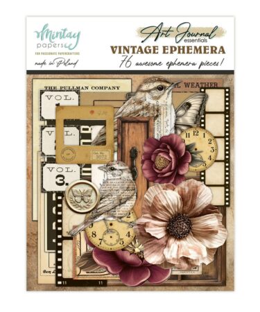 MINTAY - Art Journal Ephemera Pack - Vintage, 76 pcs
