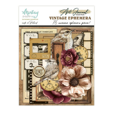 MINTAY - Art Journal Ephemera Pack - Vintage, 76 pcs
