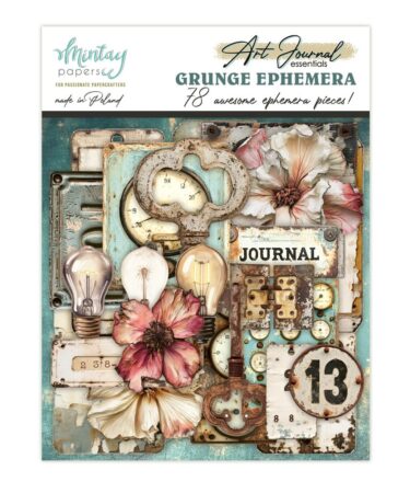MINTAY - Art Journal Ephemera Pack - Grunge, 78 pcs
