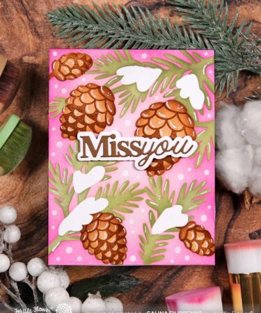 Alternative view of WAFFLE FLOWER - Snowcapped Pinecone Details Stamp Set