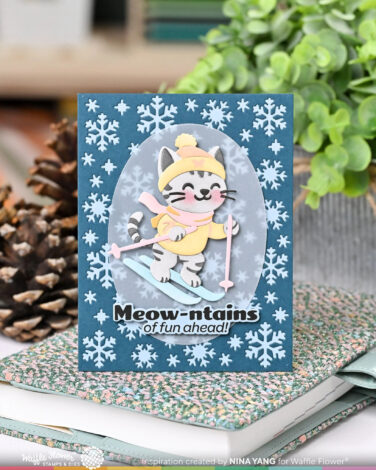 Alternative view of WAFFLE FLOWER - Snowflake Background Die