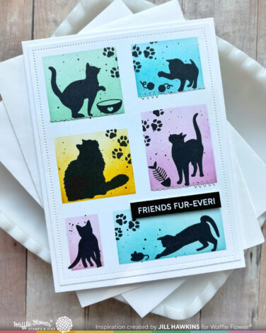 Alternative view of WAFFLE FLOWER - Postage Collage Cat Silhouettes Stamp Set