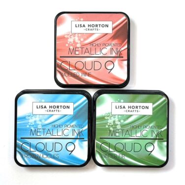 Lisa Horton Crafts Winter 2025 Metallic Ink Pads - Frozen Icicles, Winter Fir, Mulled Wine