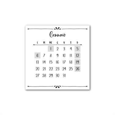 Alternative view of TOMMY ART -Calendarietto 2026 - Conf 5 mini calendari quadrati