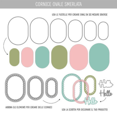 Alternative view of TOMMY ART -Tommy fustella - Cornice ovale smerlata®