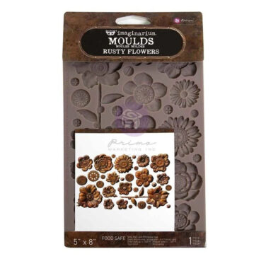 Finnabair Rusty Flowers 5x8 Inch Decor Moulds