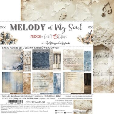 Craft O'Clock - Collezione Melody of My Soul 8x8 Inch Basic Papers Set