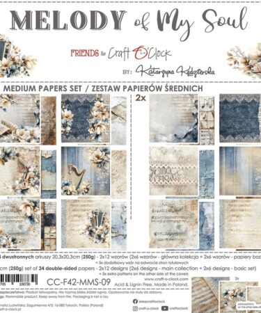Craft O'Clock - Collezione Melody of My Soul 8x8 Inch Medium Papers Set