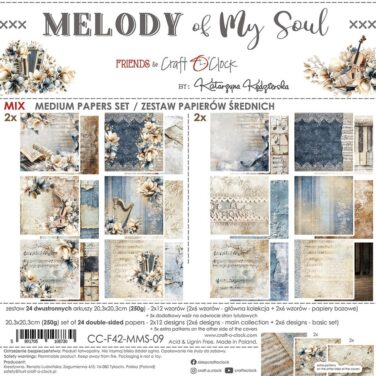Craft O'Clock - Collezione Melody of My Soul 8x8 Inch Medium Papers Set