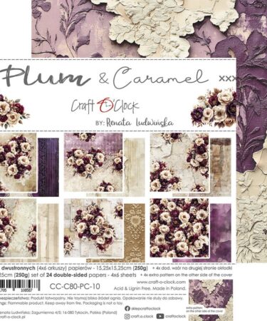 Craft O'Clock - Collezione Plum & Caramel 6x6 Inch Paper Set