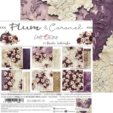 Craft O'Clock - Collezione Plum & Caramel 6x6 Inch Paper Set