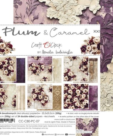 Craft O'Clock - Collezione Plum & Caramel 8x8 Inch Paper Set