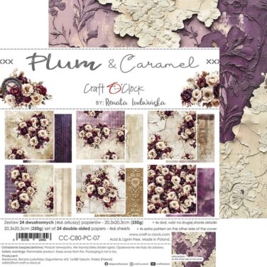 Craft O'Clock - Collezione Plum & Caramel 8x8 Inch Paper Set