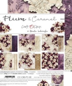 Craft O'Clock - Collezione Plum & Caramel 12x12 Inch Paper Set