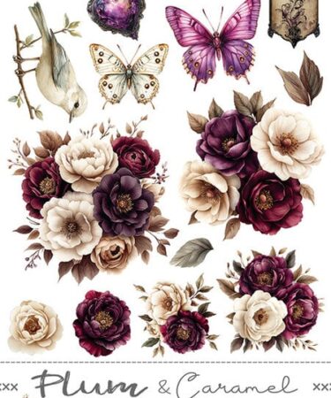 Craft O'Clock - Collezione Plum & Caramel Extras Set Flowers & More