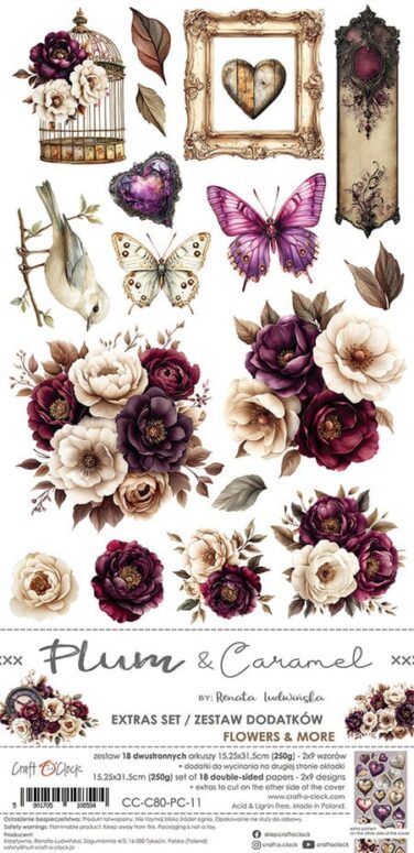 Craft O'Clock - Collezione Plum & Caramel Extras Set Flowers & More