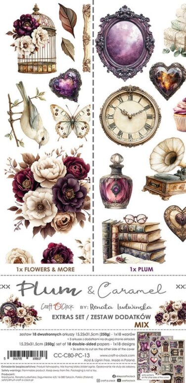 Craft O'Clock - Collezione Plum & Caramel Extras Set Mix