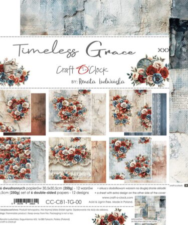 Craft O'Clock - Collezione Timeless Grace 12x12 Inch Paper Set