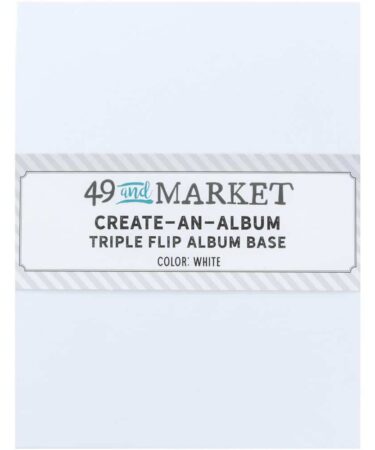 49 And Market Create-An-Album Triple Flip Album Base  -White