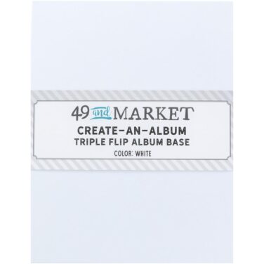 49 And Market Create-An-Album Triple Flip Album Base  -White