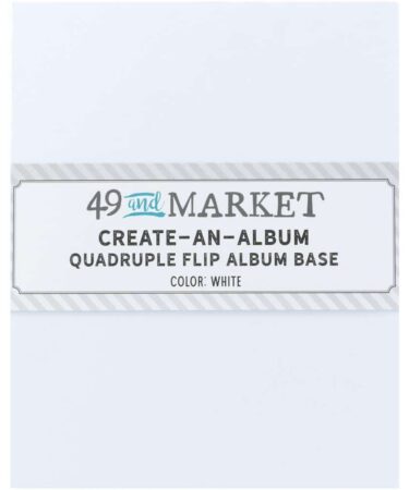 49 And Market Create-An-Album Quadruple Flip Album Base - White