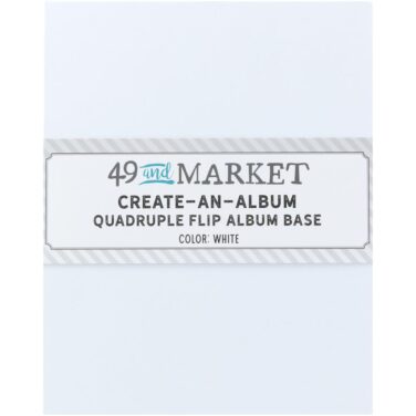 49 And Market Create-An-Album Quadruple Flip Album Base - White