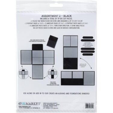 Alternative view of 49 And Market Create-An-Album Foundation Inserts- Assort 2 Black