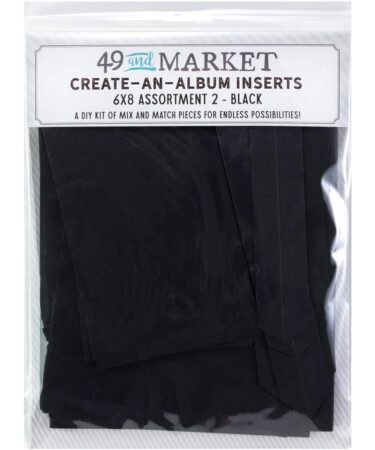 49 And Market Create-An-Album Foundation Inserts- Assort 2 Black