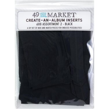 49 And Market Create-An-Album Foundation Inserts- Assort 2 Black