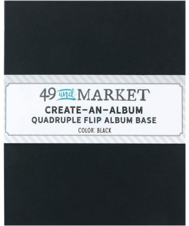 49 And Market Create-An-Album Quadruple Flip Album Base  -Black