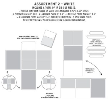 Alternative view of 49 And Market Create-An-Album Foundation Inserts - Assort 2 White
