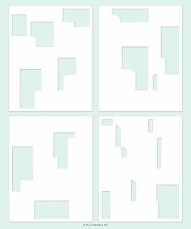 Concord & 9th –  City Block Stencil Pack (4 qty: 4.75 x 6)