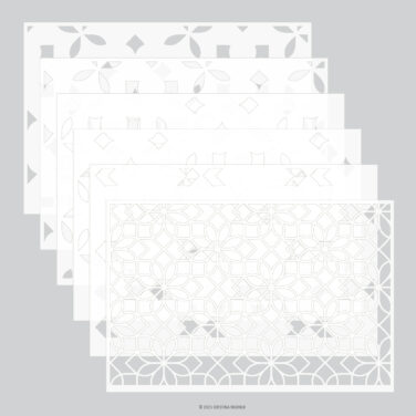 Concord & 9th – Kristina Werner -  Cara Medallion Stencil Pack (6 qty; 6 x 9)