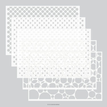 Concord & 9th – Kristina Werner - Dots on Dots Stencil Pack (5 qty; 6 x 9)