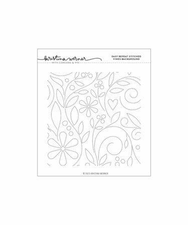 Concord & 9th – Kristina Werner -  Easy Repeat Stitched Vines Background Stamp (6 x 6)