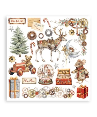 Alternative view of Stamperia - Rub on kit cm 15,5x15,5 - 6 pagine Gear up for Christmas