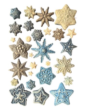 Alternative view of Stamperia - Stampo in silicone A5  Gear up for Christmas stars