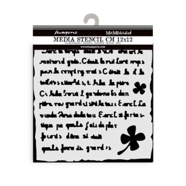 Stamperia - Stencil 12X12  Art of Travelling handmade letter