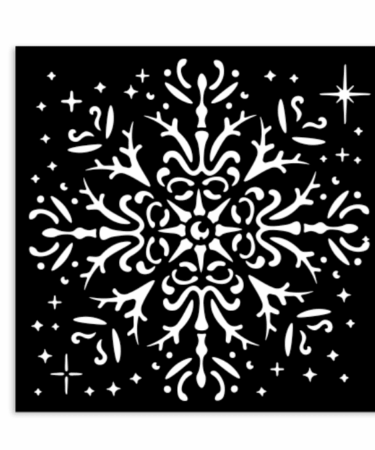 Alternative view of Stamperia - Stencil cm 12X12  The Owl's House snowflake