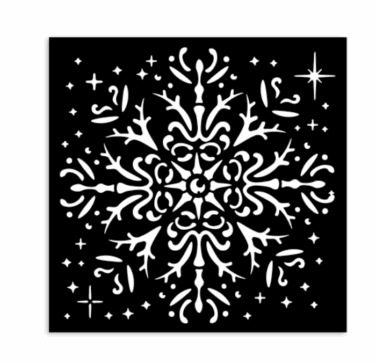 Alternative view of Stamperia - Stencil cm 12X12  The Owl's House snowflake