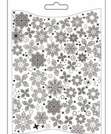 Stamperia - Stampo morbido fto A5  Create Happiness Dewdrops fiocchi neve