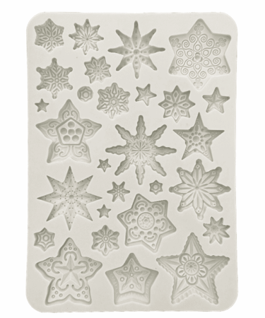 Stamperia - Stampo in silicone A5  Gear up for Christmas stars