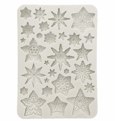 Stamperia - Stampo in silicone A5  Gear up for Christmas stars