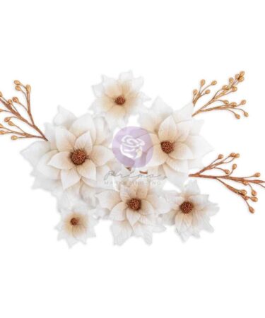 Prima Marketing Collezione Twinkle & Treats - Paper Flowers 9/Pkg - Twinkle Poinsettias