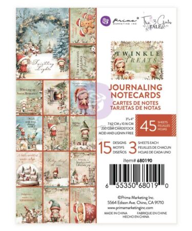 Prima Marketing Collezione Twinkle & Treats -Journaling Cards 3"X4" 45/Pkg