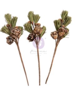 Alternative view of Prima Marketing Collezione Twinkle & Treats - Paper Flowers 3/Pkg Evergreen Sprigs